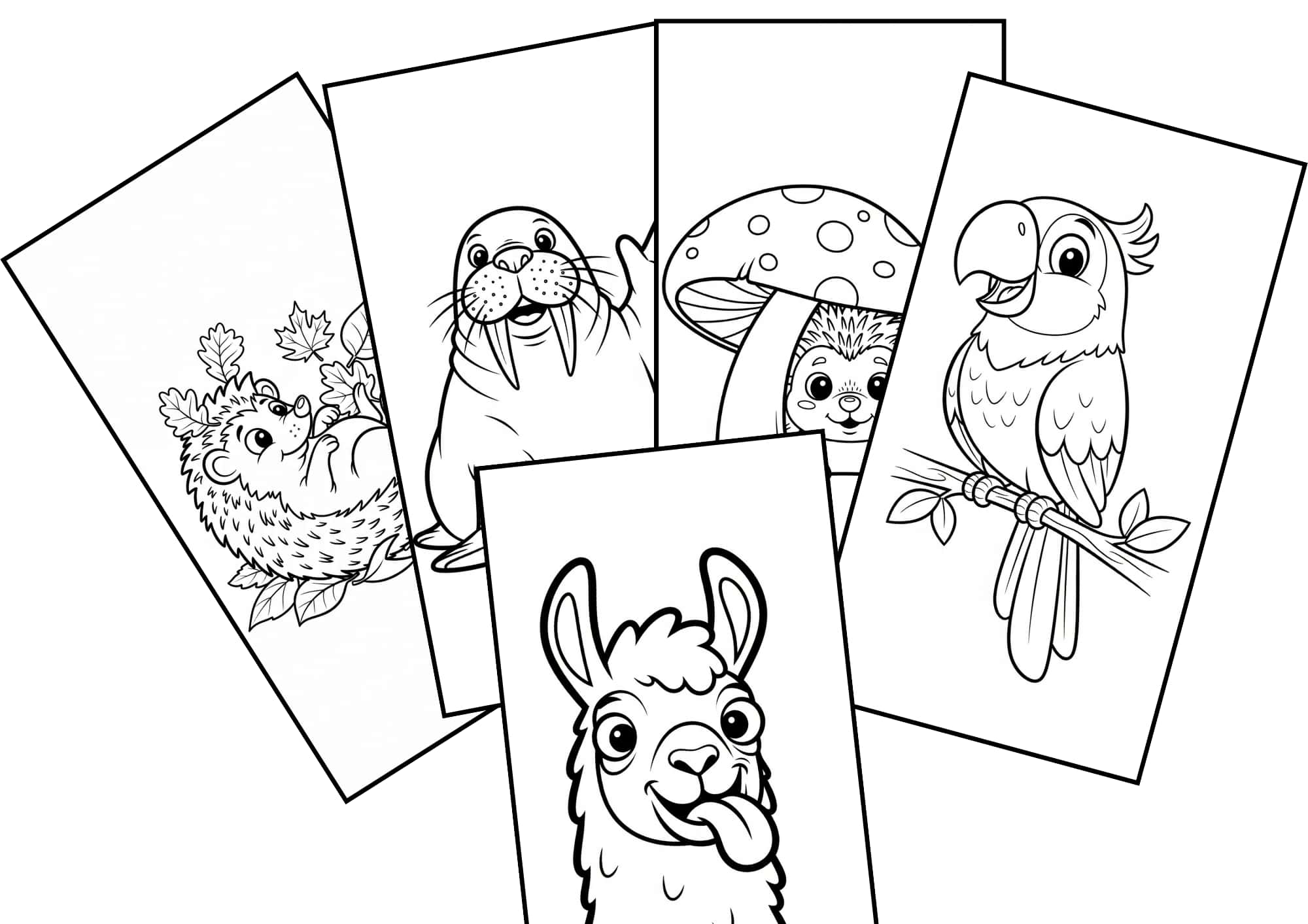 40 Cute Animal Coloring Pages