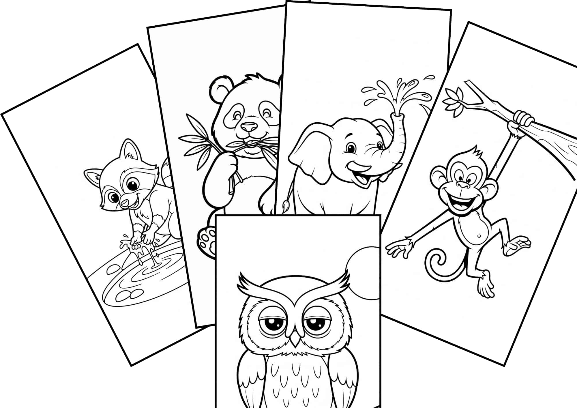 40 Cute Animal Coloring Pages - Image 2