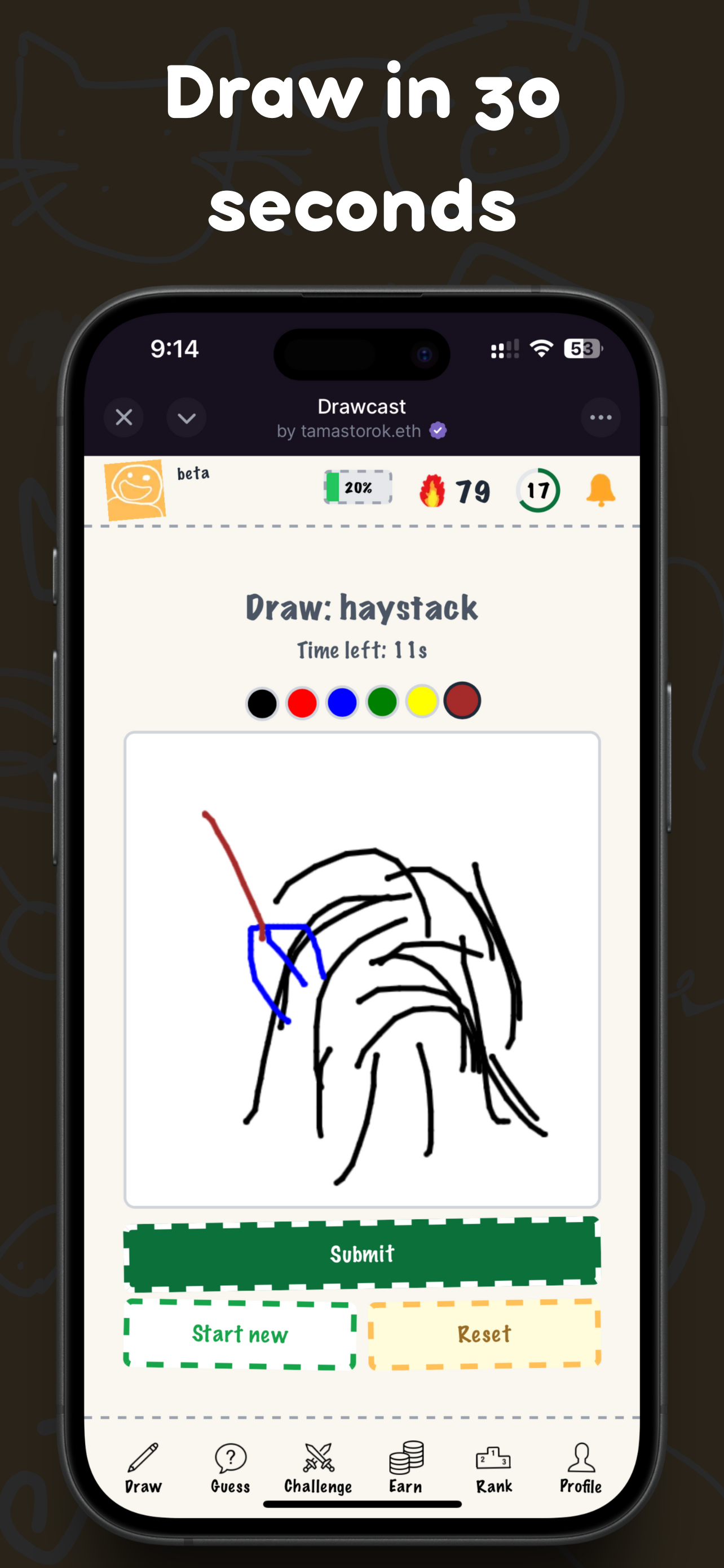Drawcast - Fun Drawing Game - Farcaster Mini Apps screenshot