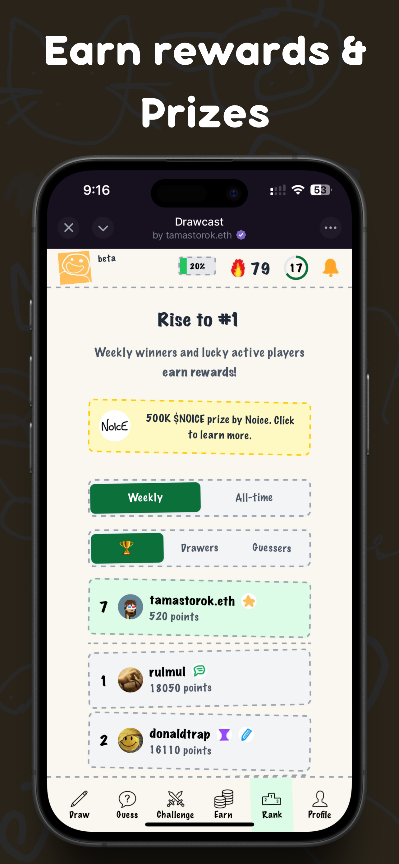 Drawcast - Fun Drawing Game - Farcaster Mini Apps screenshot
