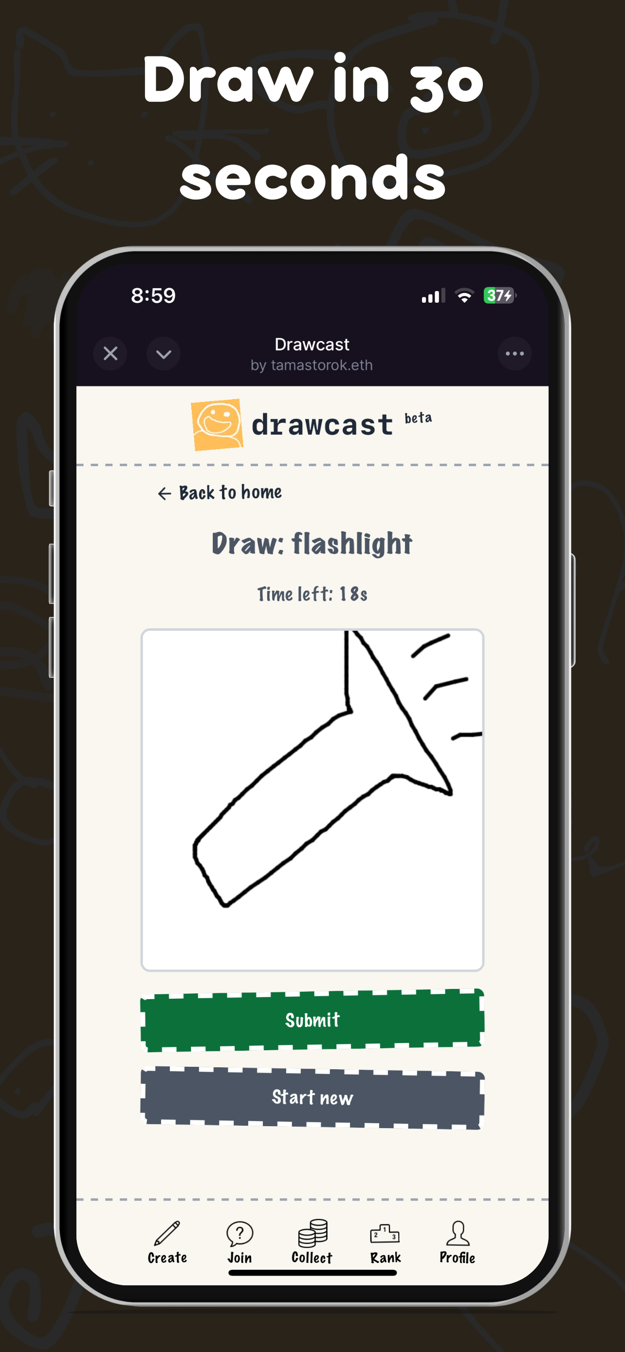 Drawcast - Fun Drawing Game - Farcaster Mini Apps screenshot