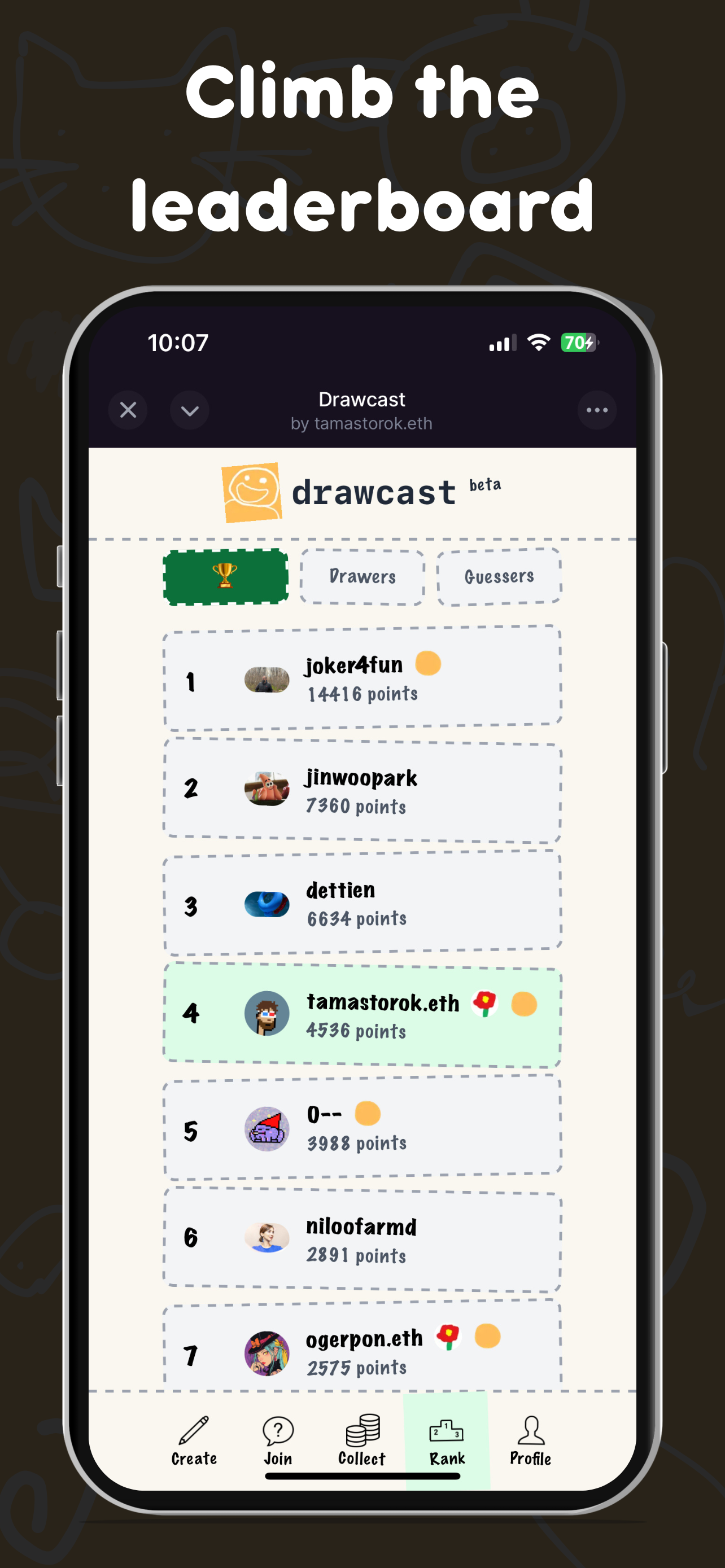 Drawcast - Fun Drawing Game - Farcaster Mini Apps screenshot