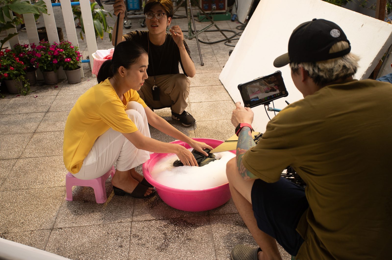 Real laundry, on camera