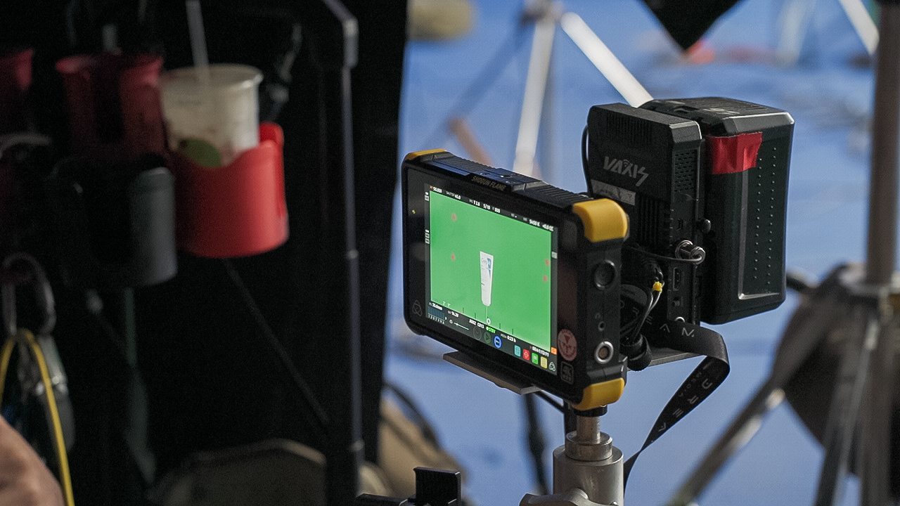 CeraVe × JSOL, green screen on the monitor