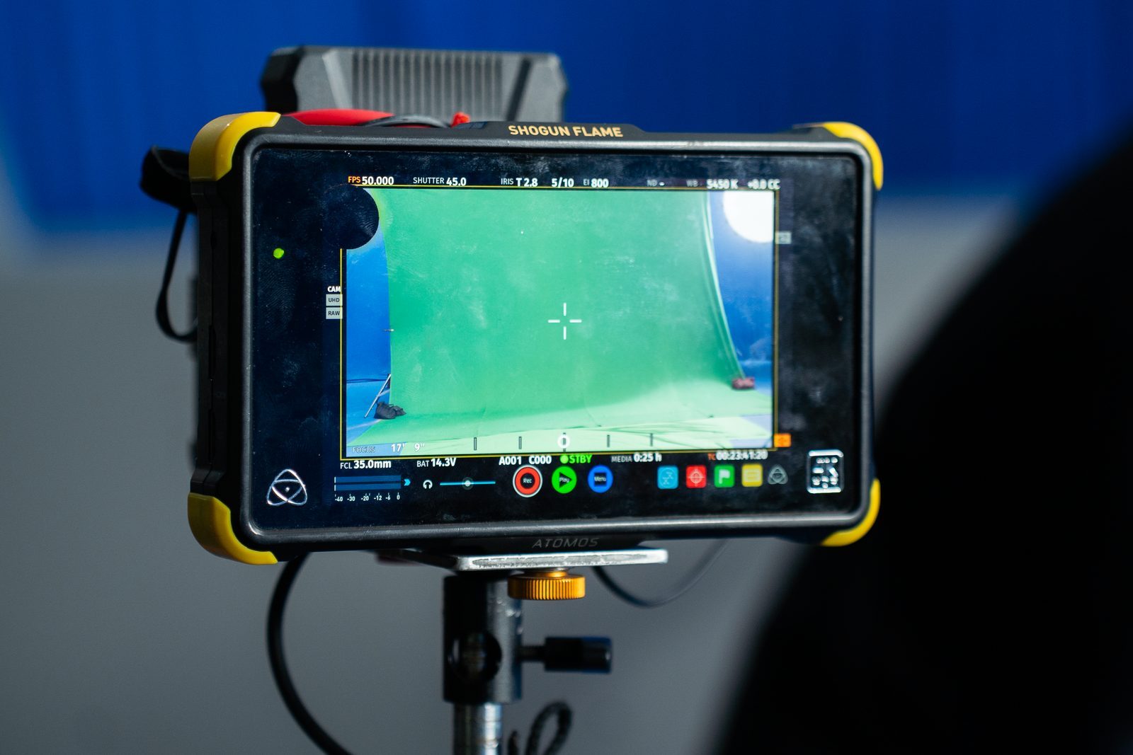 CeraVe, green screen in the monitor
