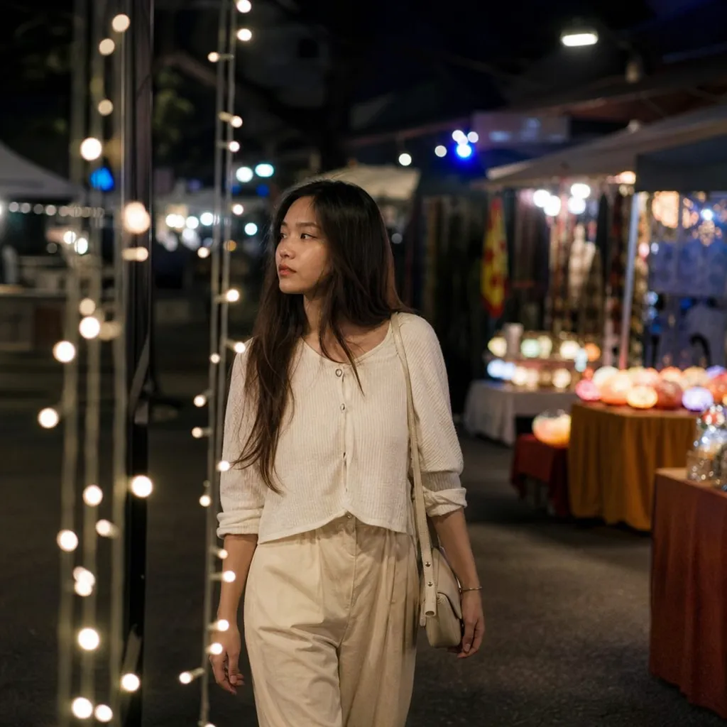 Independence often feels like navigating a crowded night market—full of vivid choices, shadows, and unexpected turns where your own path must find the light.