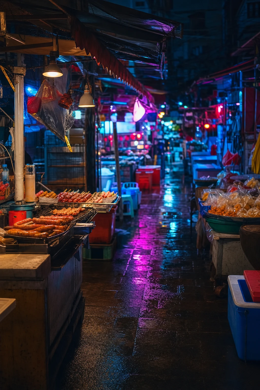 Addiction’s grip flickers like neon in the chaos of the night market—bright, consuming, yet shadowed by layers we rarely see.