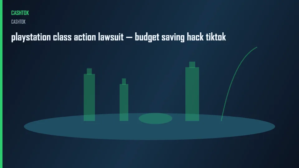 playstation class action lawsuit — budget saving hack tiktok