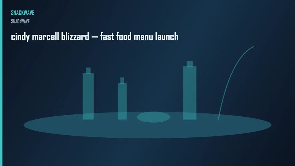 cindy marcell blizzard — fast food menu launch