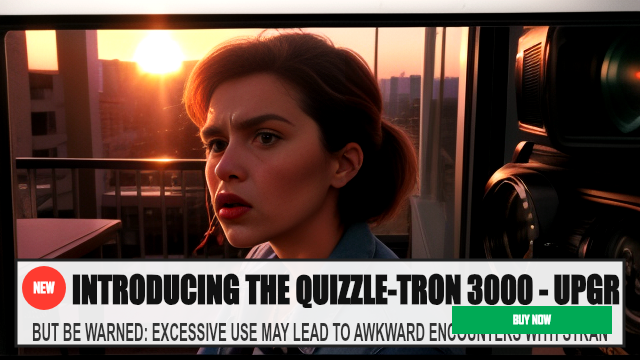 INTRODUCING THE QUIZZLE-TRON 3000 - UPGRADE YOUR S — BUT BE WARNED: EXCESSIVE USE MAY LEAD TO AWKWARD ENCOUNTERS WITH ST