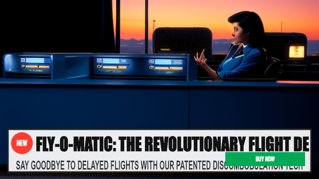 FLY-O-MATIC: THE REVOLUTIONARY FLIGHT DELAY SOLUTI — SAY GOODBYE TO DELAYED FLIGHTS WITH OUR PATENTED DISCOMBOBULATION T