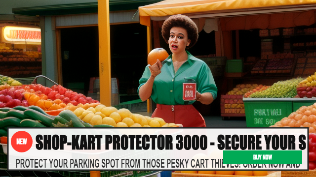 SHOP-KART PROTECTOR 3000 - SECURE YOUR SPOT, GUARA — PROTECT YOUR PARKING SPOT FROM THOSE PESKY CART THIEVES! ORDER NOW