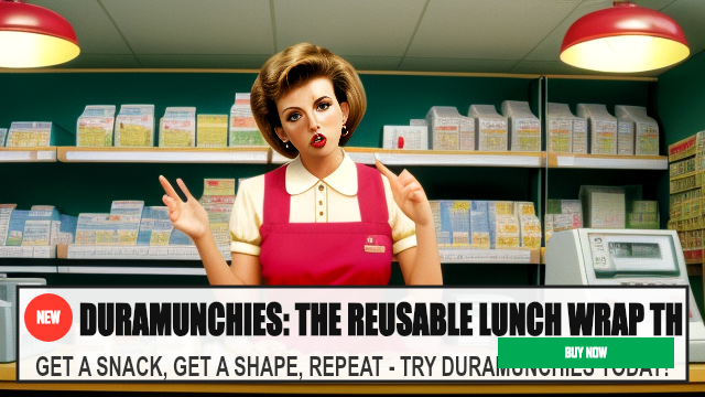 DURAMUNCHIES: THE REUSABLE LUNCH WRAP THAT CHANGES — GET A SNACK, GET A SHAPE, REPEAT - TRY DURAMUNCHIES TODAY!