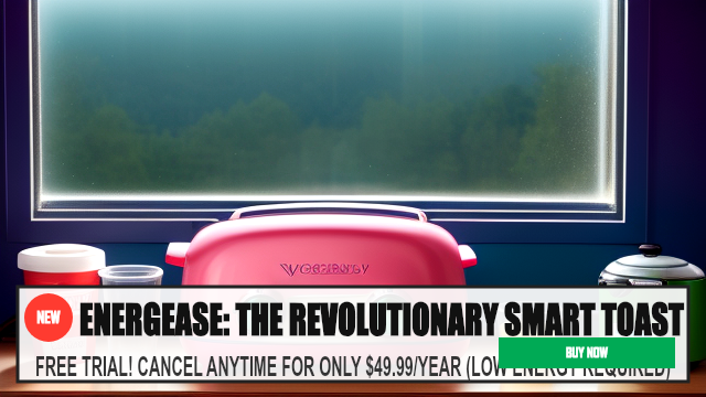 ENERGEASE: THE REVOLUTIONARY SMART TOASTER — FREE TRIAL! CANCEL ANYTIME FOR ONLY $49.99/YEAR (LOW ENERGY REQUIRED)