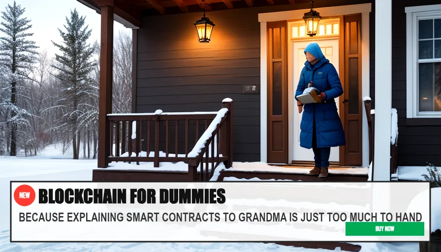 BLOCKCHAIN FOR DUMMIES — BECAUSE EXPLAINING SMART CONTRACTS TO GRANDMA IS JUST TOO MUCH TO HAND. Original funny meme on Drift — endless humor feed.