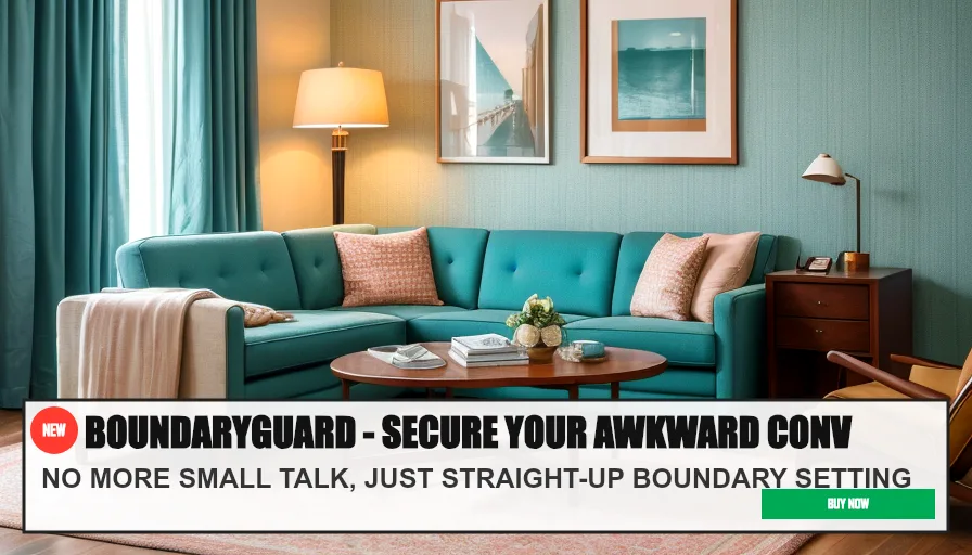 BOUNDARYGUARD - SECURE YOUR AWKWARD CONVERSATIONS — NO MORE SMALL TALK, JUST STRAIGHT-UP BOUNDARY SETTING. Original funny meme on Drift — endless humor feed.