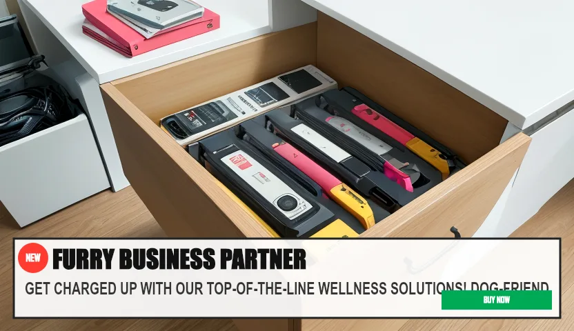 FURRY BUSINESS PARTNER — GET CHARGED UP WITH OUR TOP-OF-THE-LINE WELLNESS SOLUTIONS! DOG-FRIEND. Original funny meme on Drift — endless humor feed.