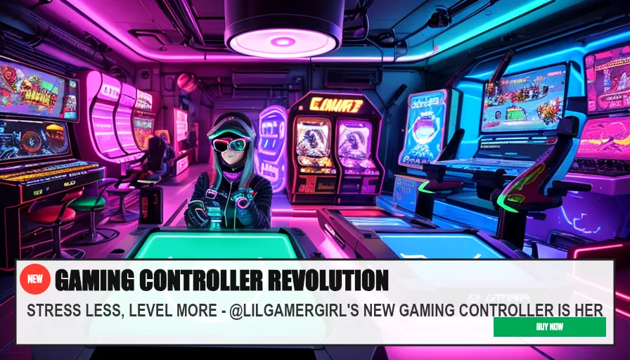 GAMING CONTROLLER REVOLUTION — STRESS LESS, LEVEL MORE - @LILGAMERGIRL'S NEW GAMING CONTROLLER IS HER. Original funny meme on Drift — endless humor feed.