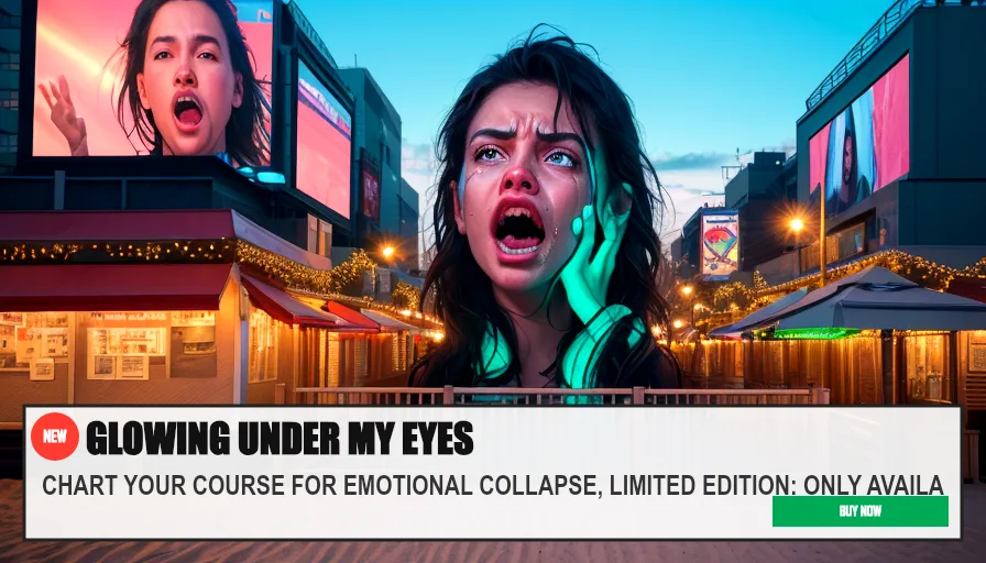 GLOWING UNDER MY EYES — CHART YOUR COURSE FOR EMOTIONAL COLLAPSE, LIMITED EDITION: ONLY AVAILA. Original funny meme on Drift — endless humor feed.