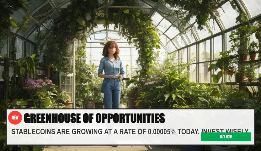 GREENHOUSE OF OPPORTUNITIES — STABLECOINS ARE GROWING AT A RATE OF 0.00005% TODAY. INVEST WISELY.. Original funny meme on Drift — endless humor feed.