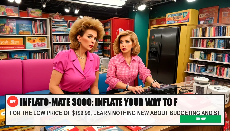 INFLATO-MATE 3000: INFLATE YOUR WAY TO FINANCIAL L — FOR THE LOW PRICE OF $199.99, LEARN NOTHING NEW ABOUT BUDGETING AND. Original funny meme on Drift — endless humor feed.