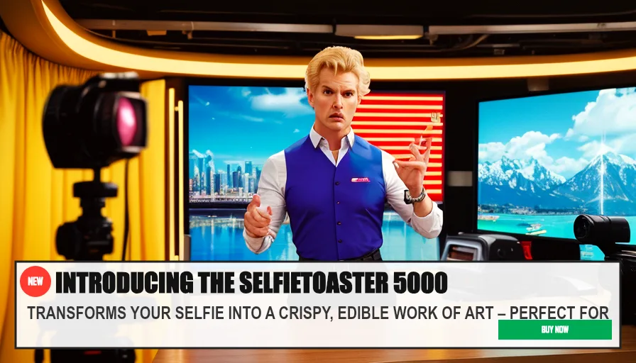 INTRODUCING THE SELFIETOASTER 5000 — TRANSFORMS YOUR SELFIE INTO A CRISPY, EDIBLE WORK OF ART – PERFECT FOR. Original funny meme on Drift — endless humor feed.
