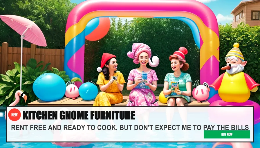 KITCHEN GNOME FURNITURE — RENT FREE AND READY TO COOK, BUT DON'T EXPECT ME TO PAY THE BILLS. Original funny meme on Drift — endless humor feed.