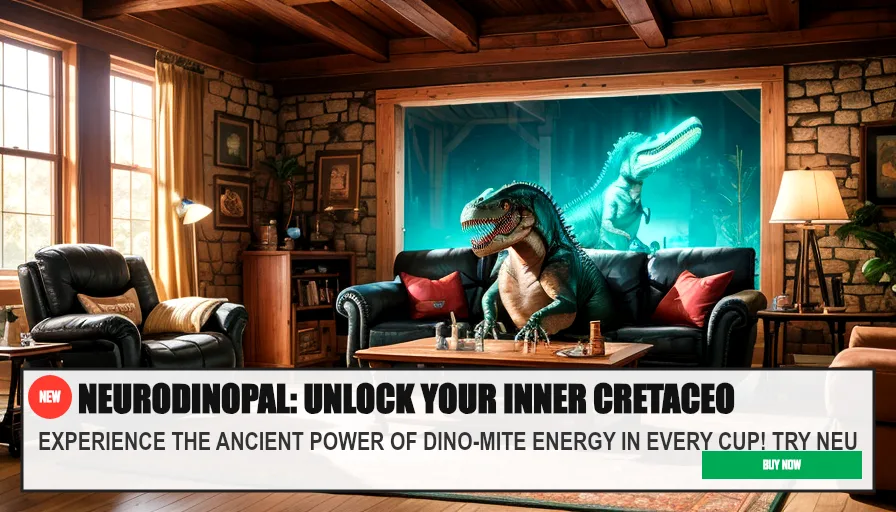 NEURODINOPAL: UNLOCK YOUR INNER CRETACEOUS REX — EXPERIENCE THE ANCIENT POWER OF DINO-MITE ENERGY IN EVERY CUP! TRY NEU. Original funny meme on Drift — endless humor feed.