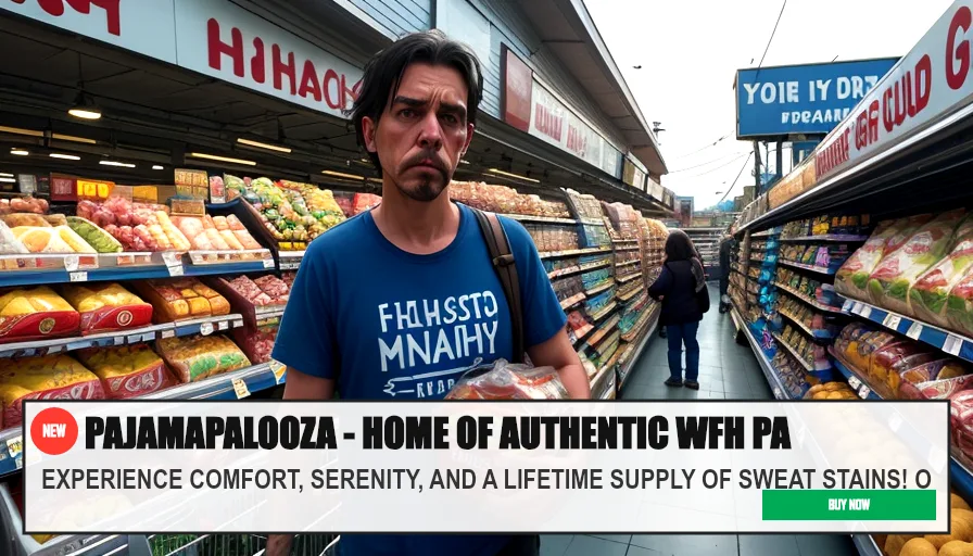 PAJAMAPALOOZA - HOME OF AUTHENTIC WFH PAJAMAS — EXPERIENCE COMFORT, SERENITY, AND A LIFETIME SUPPLY OF SWEAT STAINS! O. Original funny meme on Drift — endless humor feed.