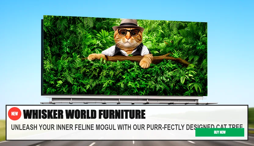 WHISKER WORLD FURNITURE — UNLEASH YOUR INNER FELINE MOGUL WITH OUR PURR-FECTLY DESIGNED CAT TREE. Original funny meme on Drifter — endless humor feed.