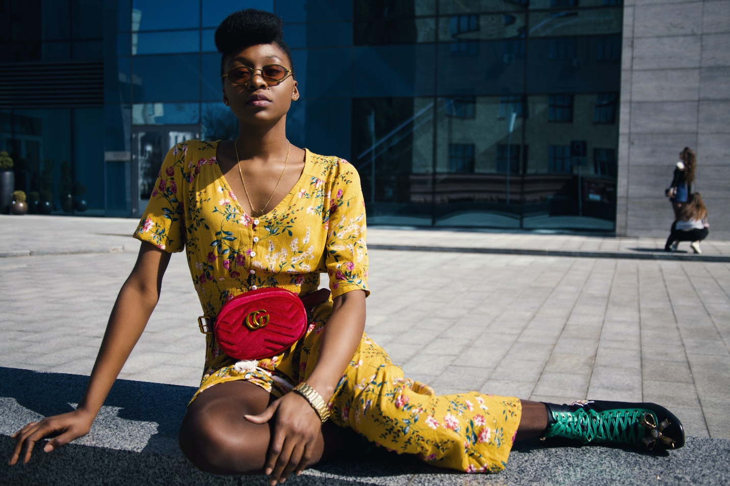 Woman with Gucci Bag