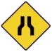 Road Narrows On Both Sides