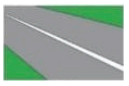 Drivers must keep left of the continuous white line.