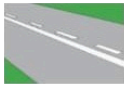 Drivers may not cross the lines to overtake.