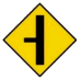 Side Road Of Less Importance On The Left Ahead