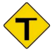 T-Junction Ahead With Road Of Less Importance To The Right
