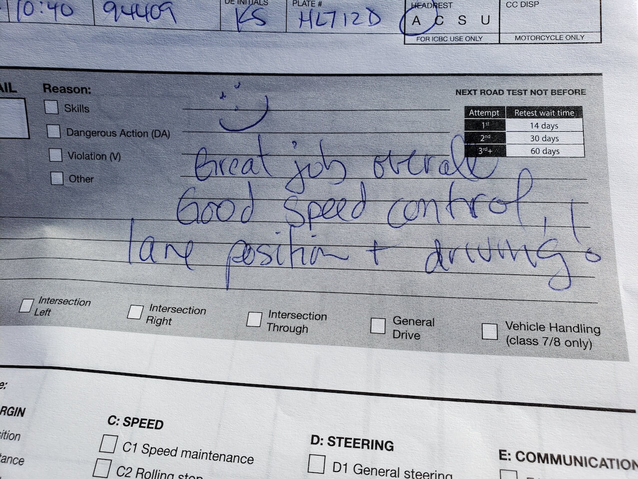 Student testimonial screenshot