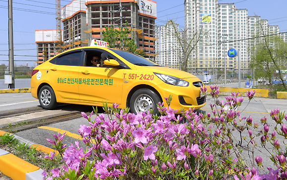 천안 운전면허학원의 넓고 쾌적한 기능 시험장