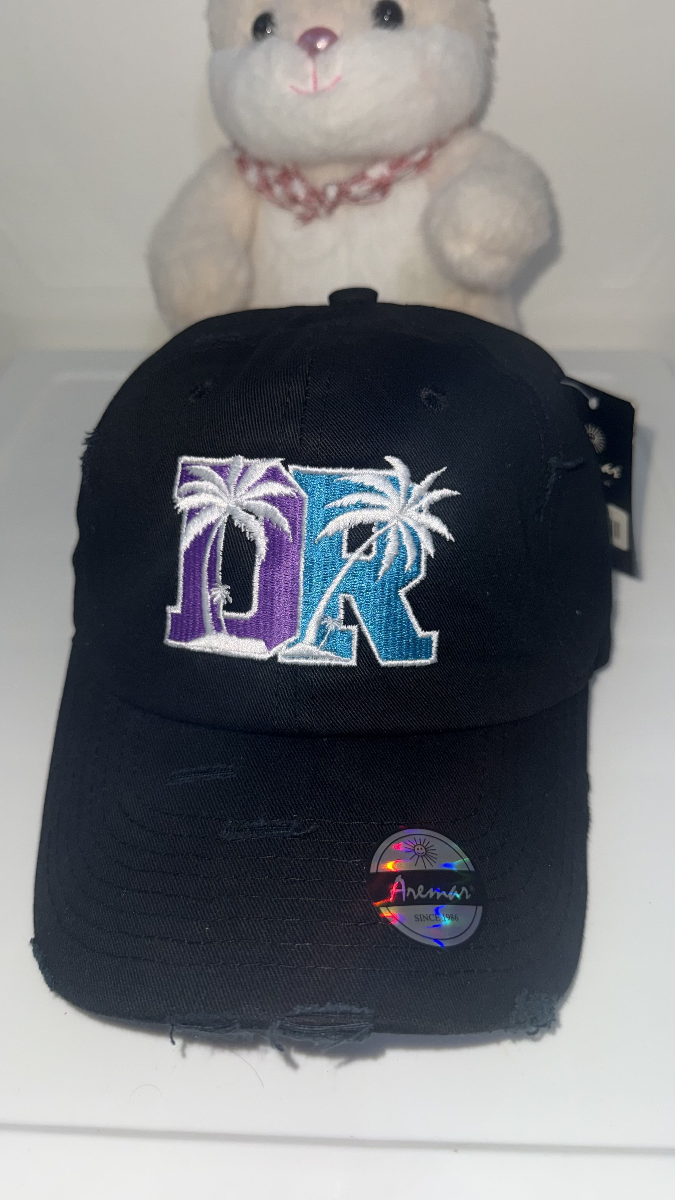 Gorra Vintage Negra (DR Blanco)