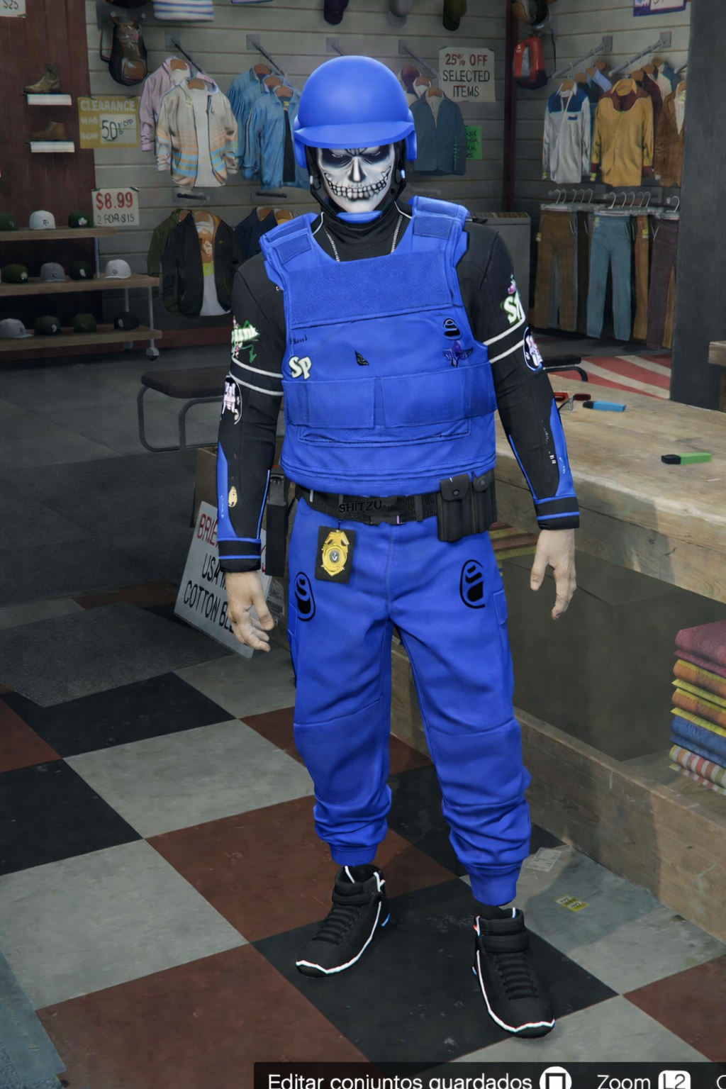 Azul (Sin chaleco)