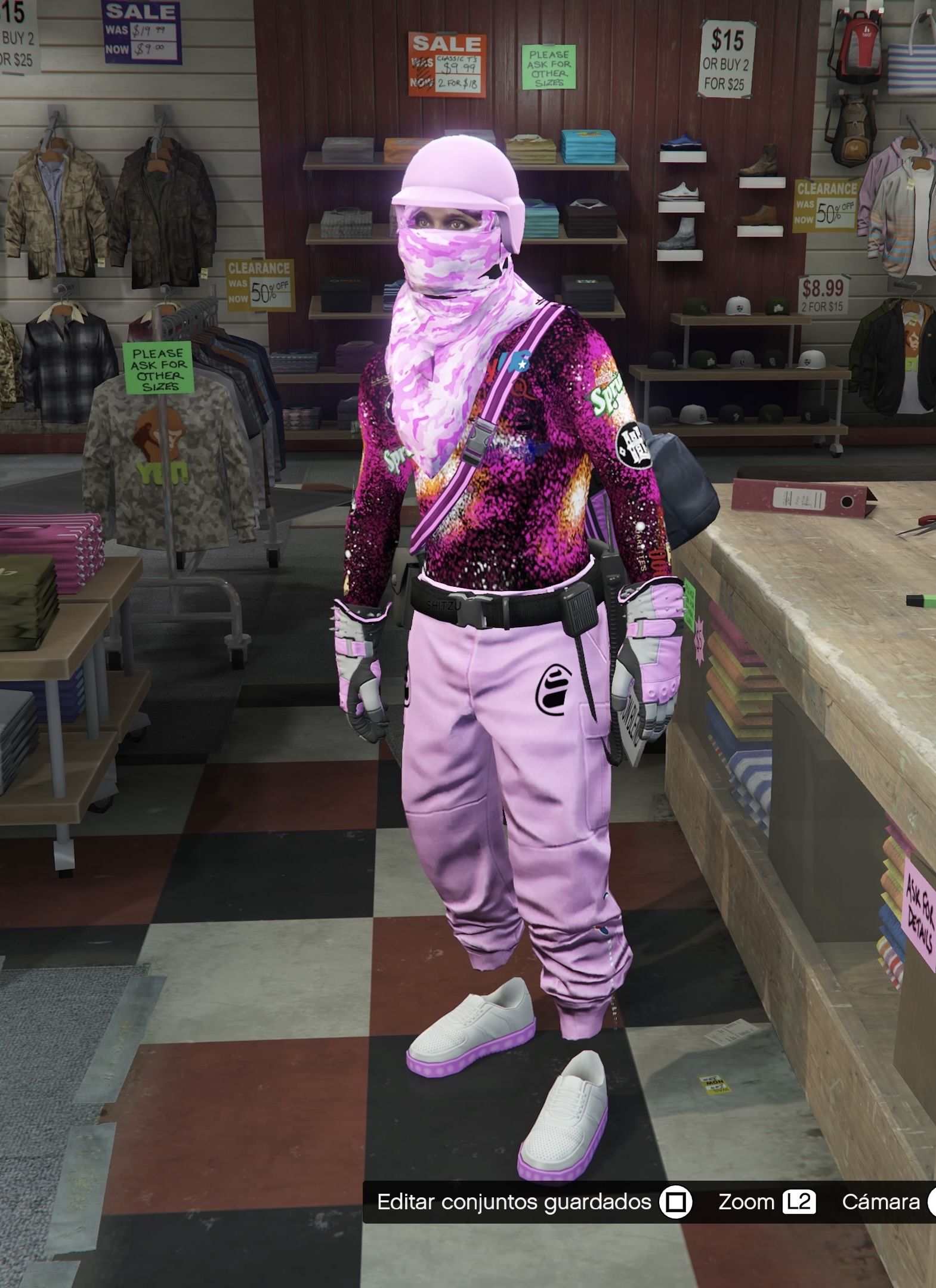 Joggers + Cascos & Pañolete (Galaxy) (4 accesorios)