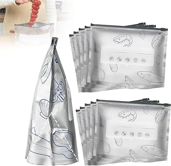 10 pcs-Medium Aluminum Foil Zip Lock - ( 1 kg Size Bag )