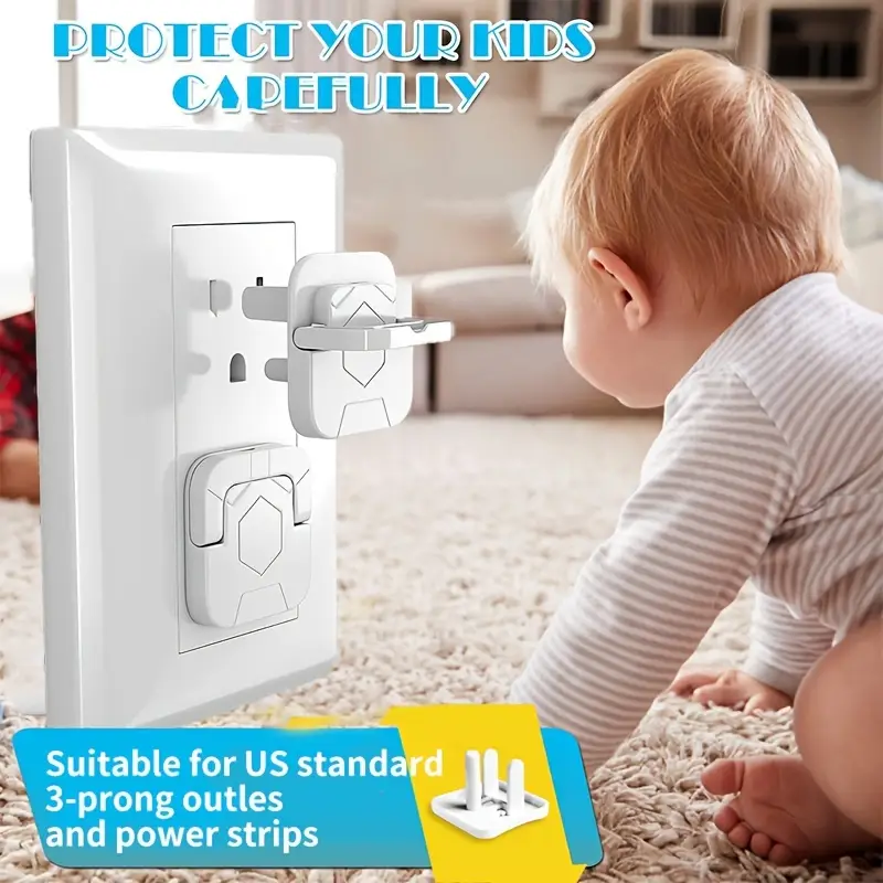 Baby Safety Electric Outlet Covers – 20 Pcs Socket Plug Protector Set