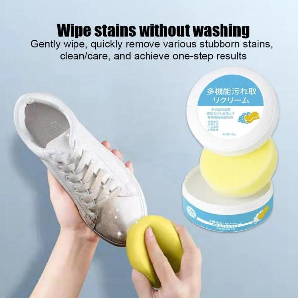Multi-Functional Cleaning and Stain Remover Cream with Sponge