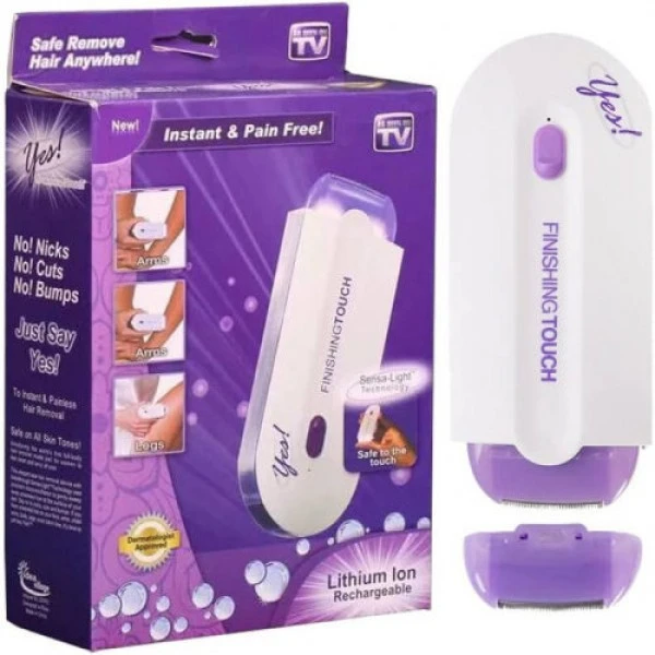 Painless Finishing Touch Hair Remover – Rechargeable Trimmer for Women & Men