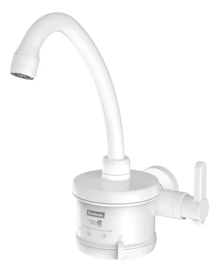Torneira Elétrica Parede 4 Temperaturas 127v 4800w Enerbras Branca Branco 50/60hz