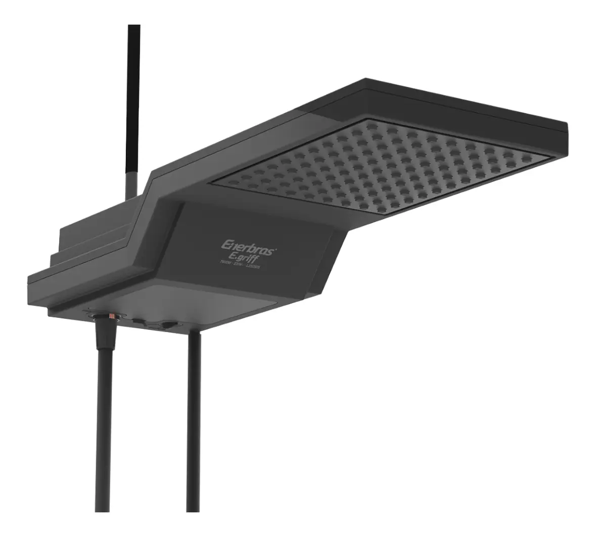 Chuveiro Eletrônico E-griff 220v 7800w Preto Enerbras Ducha Quadrada Black 7,8kw 7.8 Kw 2
