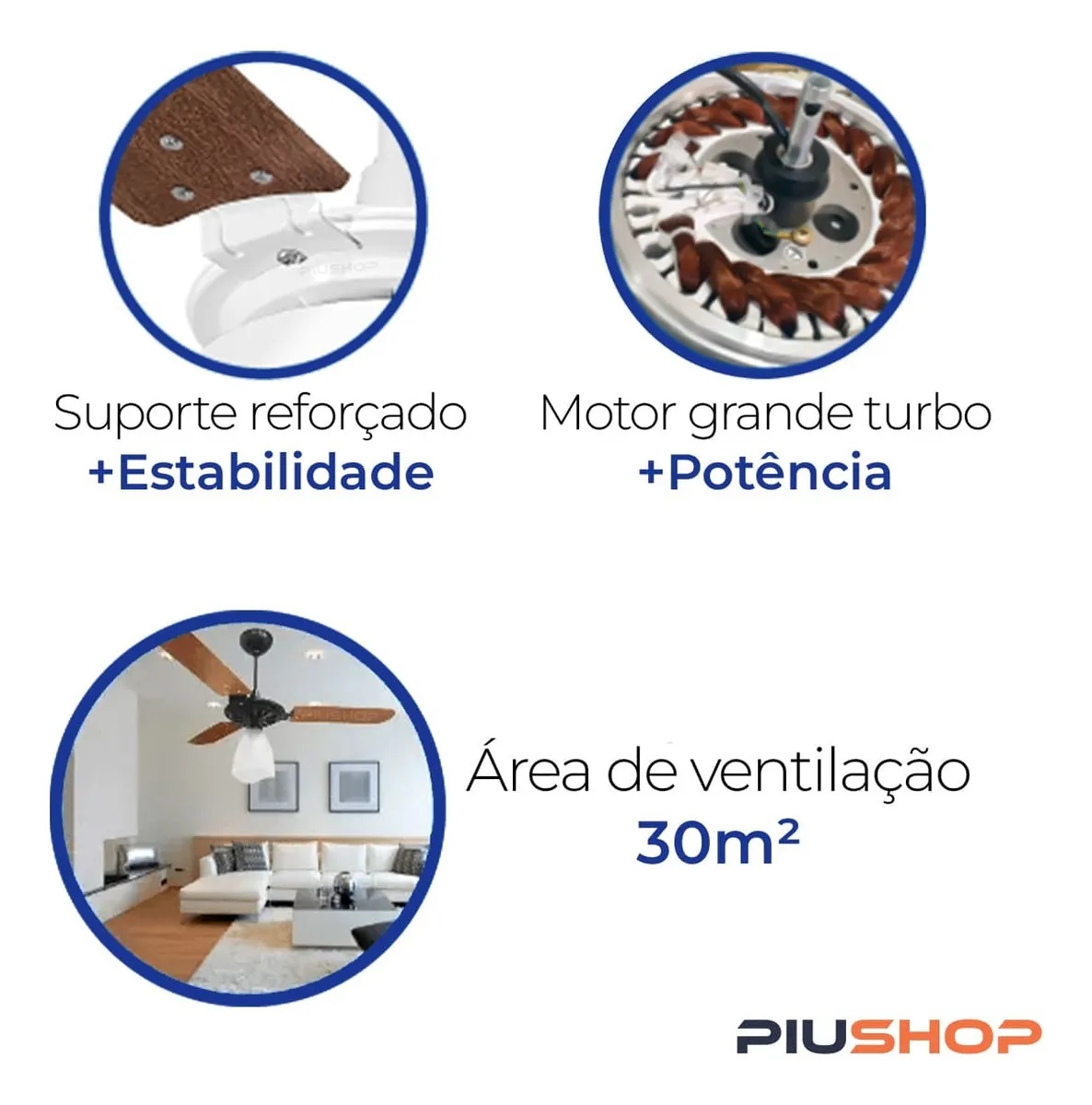 Ventilador De Teto Silencioso Ventex Yris 3 Pás Madeira Diâm 1.10m 1.015 M Preto/mogno 220v Mogno 5