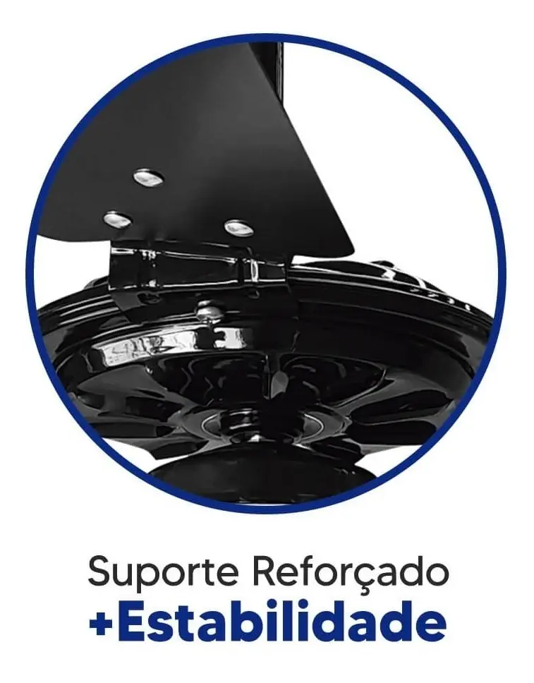 Ventilador De Teto Ventex Rico Com 3 Pás De Mdf Preto Estrutura Preto, 1.1m De Diâmetro 1.1 M 220v 3