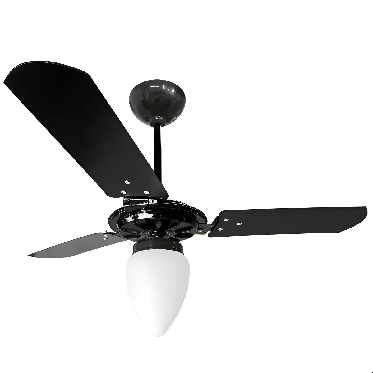 Ventilador De Teto Ventex Rico Com 3 Pás De Mdf Preto Estrutura Preto, 1.1m De Diâmetro 1.1 M 220v